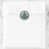 Kerstboom Ronde Stickers (Tas)