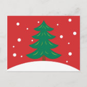 Kerstboom rood briefkaart (Voorkant)