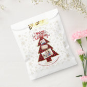 Kerstboom Rood Buffalo Goud Foto Prettig Kerstfees Bedankzakje (Gezegeld)