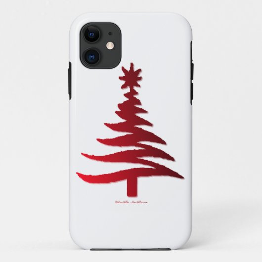 Kerstboom Rood Case-Mate iPhone Case (Achterkant)