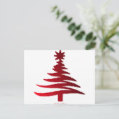 Kerstboom Rood Feestdagenkaart (Staand voorkant)