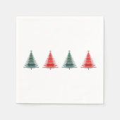 Kerstboom - rood groen ontwerp servet (Voorkant)