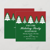 Kerstboom Rood & Groen Uitnodigingen (Voorkant / Achterkant)