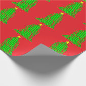 Kerstboom rood inpakpapier (Hoek)