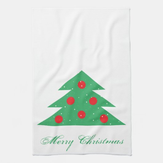 Kerstboom Rood Kerst Kerst Keuken Theedoek (Verticaal)