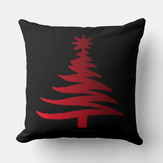 Kerstboom Rood Kussen (Voorkant)