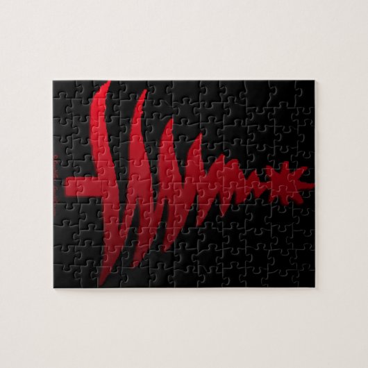 Kerstboom Rood Legpuzzel (Horizontaal)