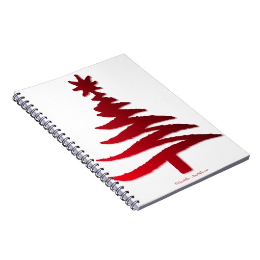 Kerstboom Rood Notitieboek (Rechterzijde)