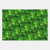 Kerstboom Rood Poinsettia Rood en groen Inpakpapier Vel (Voorkant)