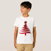 Kerstboom Rood T-shirt (Voorkant volledig)
