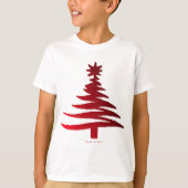 Kerstboom Rood T-shirt (Voorkant)