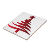 Kerstboom Rood Tegeltje (Zijkant)