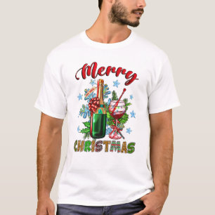 Kerstboom Rood Wijnglas T-shirt