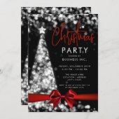 Kerstboom Rood Zilver Bedrijf + Reisschema Kaart (Voorkant / Achterkant)