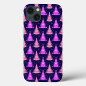 Kerstboom Roze Blauw Patroonontwerp Case-Mate iPhone Case (Achterkant)