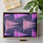 Kerstboom Roze Blauw Patroonontwerp Tissuepapier (Geschenk)