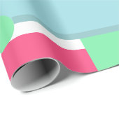 Kerstboom Roze Blauw Wit Cadeaupapier (Rol Hoek)