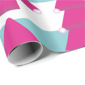 Kerstboom Roze Blauw Wit Cadeaupapier (Rol Hoek)