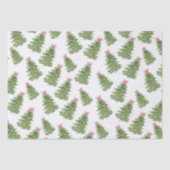 Kerstboom & Roze Bow Holiday Tissue Papier (Voorkant)