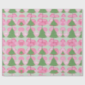 Kerstboom Roze cadeau Wrap Verjaardag Vakantie Cadeaupapier (Vlak)