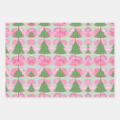 Kerstboom Roze cadeau Wrap Verjaardag Vakantie Inpakpapier Vel (Voorkant)