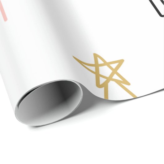 Kerstboom Roze goud Cadeaupapier (Rol Hoek)