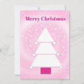 Kerstboom Roze Sterren Wenskaart Feestdagenkaart (Voorkant)