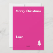 Kerstboom Roze Sterren Wenskaart Feestdagenkaart (Achterkant)