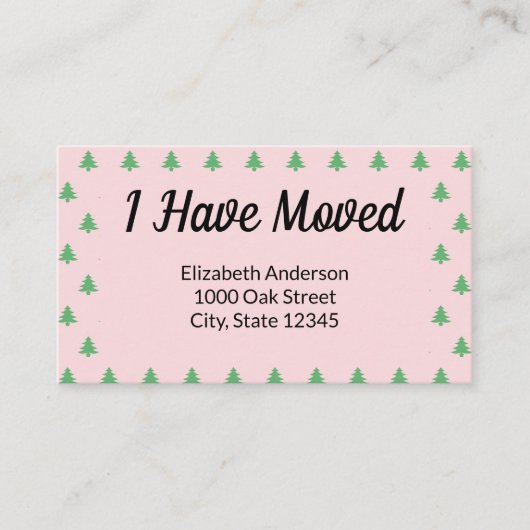 Kerstboom Roze Vakantie Bewegende aankondiging (Voorkant)