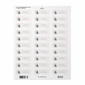 Kerstboom Roze Zilver Retouradres Etiket (Full Sheet)