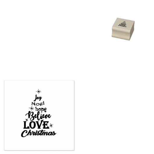 kerstboom Rubber Stempel (Gestempeld)