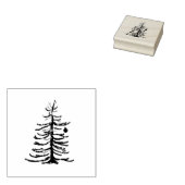 kerstboom Rubber Stempel (Gestempeld)