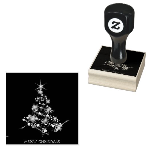 kerstboom rubberstempel (Gestempeld)
