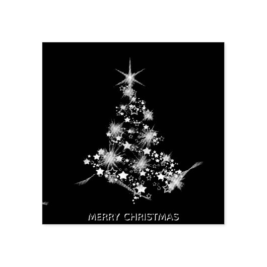 kerstboom rubberstempel (Afrduk)