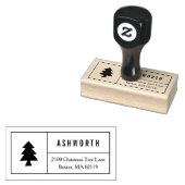 kerstboom rubberstempel (Gestempeld)
