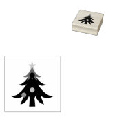 kerstboom rubberstempel (Gestempeld)