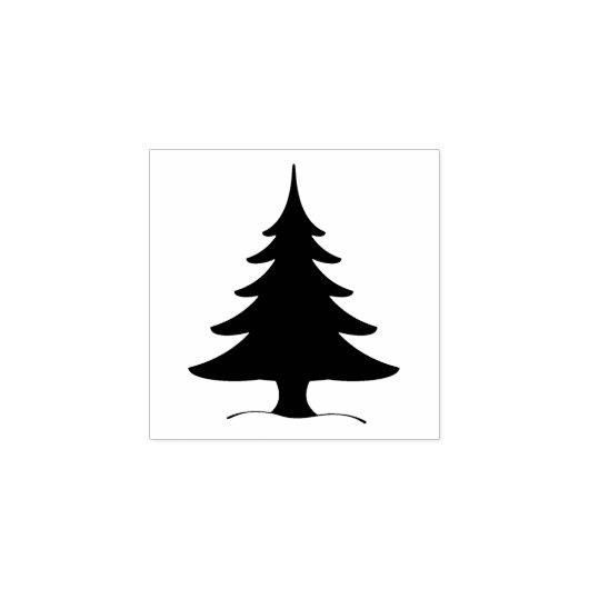 kerstboom rubberstempel (Afrduk)
