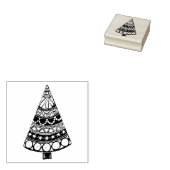 kerstboom rubberstempel (Gestempeld)