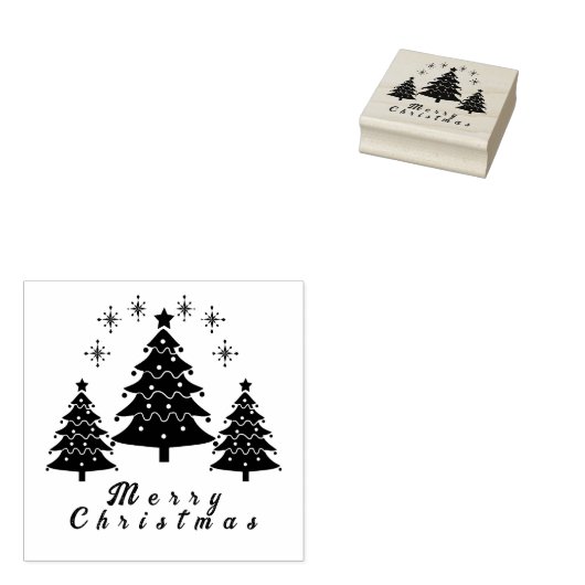 kerstboom rubberstempel (Gestempeld)