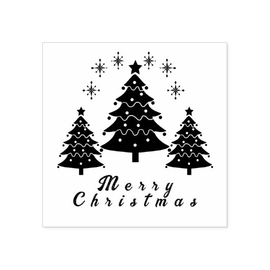 kerstboom rubberstempel (Afrduk)