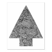kerstboom rubberstempel (Afrduk)