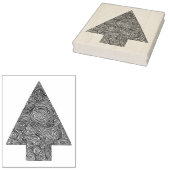 kerstboom rubberstempel (Gestempeld)