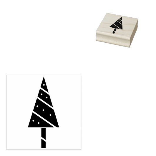 kerstboom rubberstempel (Gestempeld)