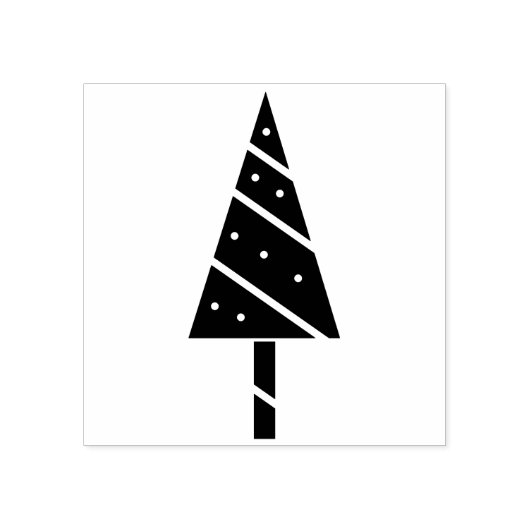 kerstboom rubberstempel (Afrduk)