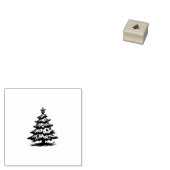 Kerstboom rubberstempel (Gestempeld)