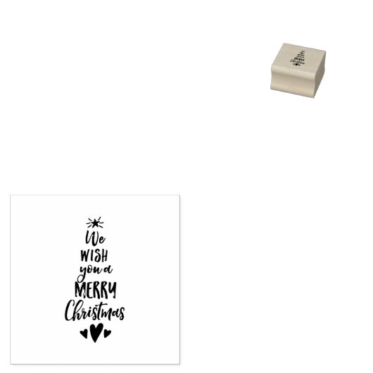 kerstboom rubberstempel (Gestempeld)