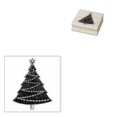 kerstboom rubberstempel (Gestempeld)