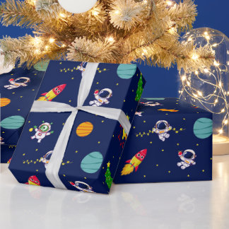 Kerstboom Ruimtevaarder Kerstcadeau Papier Voor Ki