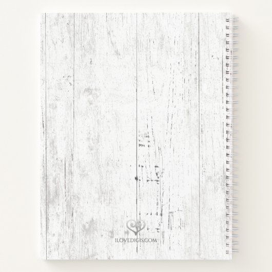 kerstboom Rustic Weathered Wood Family Recipe Notitieboek (Achterkant)