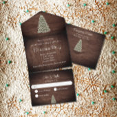 kerstboom Rustic Wood Company Holiday Party All In One Uitnodiging